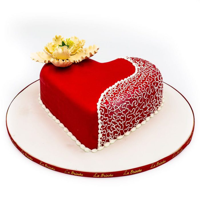 Heart and Flower Cake